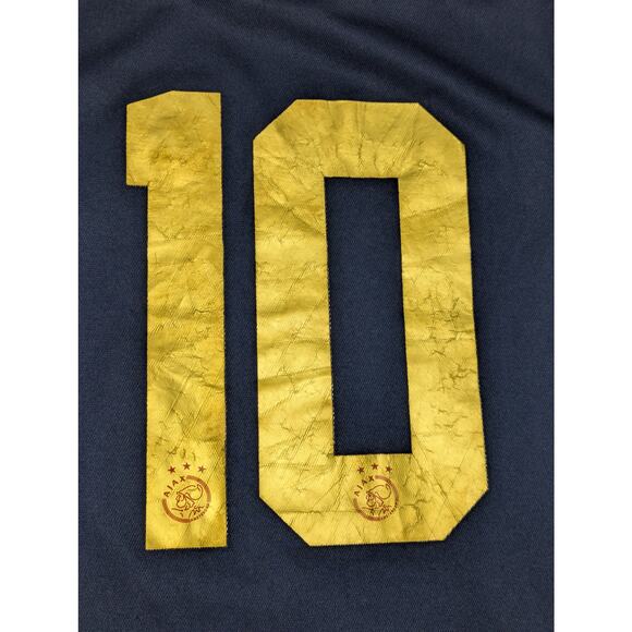 adidas AJAX Amsterdam Soccer Jersey Futbol Football Ziggo Away Gold Mens Medium - Picture 3 of 8